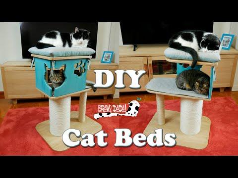 DIY How to Sew Pet Beds to Fit a Handmade Cat Tree | Sew Pillow Bed &amp; Quilted Mat | Bravo Dada!