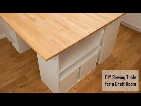 DIY Huge Sewing Table for my Craft Room | Custom Storage Units | Easy Woodwork Project