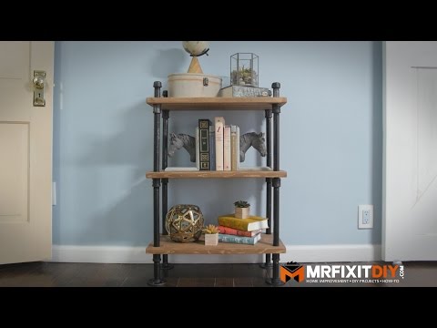 DIY INDUSTRIAL PIPE BOOK SHELF