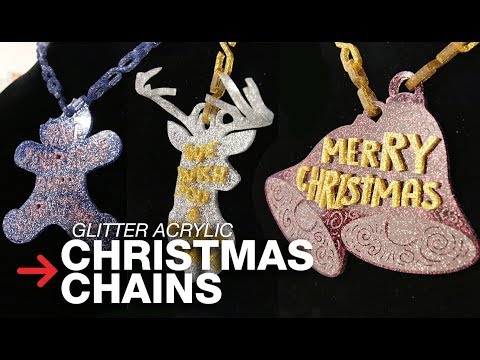 DIY Jewelry | Glitter Acrylic Jewelry | Christmas Jewelry