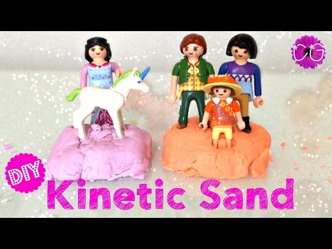 DIY KINETIC SAND - EASY RECIPE! SO FUN!