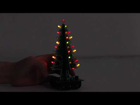 DIY Kit 3D Christmas Tree Flashing LED with 3 Colors from ICStation.com