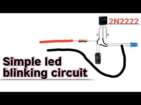 DIY LED BLINKING | FLASHER WITH 2N2222 TRANSISTOR #easyproject4u