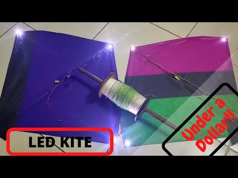 DIY LED Kite for under 70 Rupees from recycled parts || LED Kite under a Dollar!