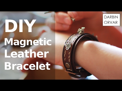 DIY Leather Bracelet w/ Magnets