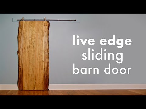 DIY Live Edge Sliding Barn Door // How To Build - Woodworking