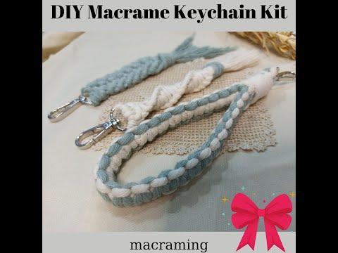 DIY MACRAME KEYCHAIN KIT - SPIRAL, WRISTLET, MERMAID TAIL KEYCHAIN #6