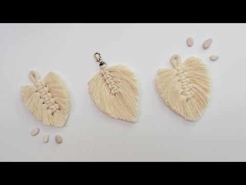 DIY Macrame Feather/Leaf | Macrame Keychain