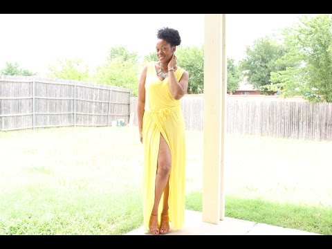 DIY Maxi Dress with High Split Tutorial