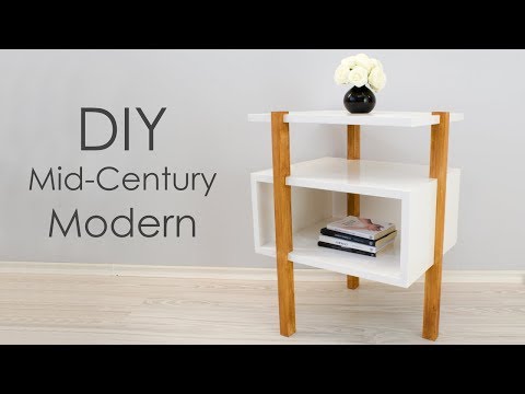 DIY Mid-Century Modern Side Table / End Table
