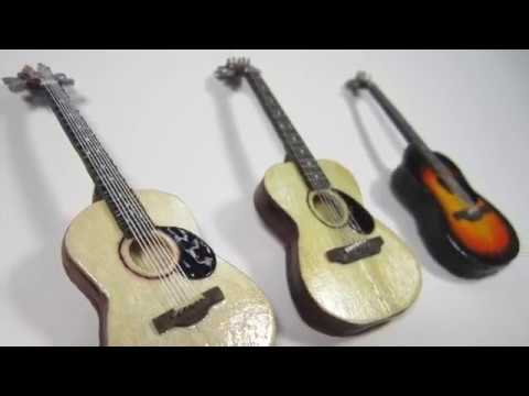 DIY Miniature Acoustic Guitar made with popsicle sticks!