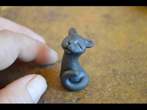 DIY Miniature Cat In Polymer Clay Tutorial