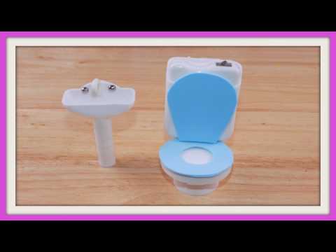 DIY Miniature Dollhouse Toilet and Sink - DIY Dollhouse Bathroom Miniatures