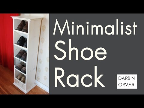 DIY Minimalist Shoe Rack