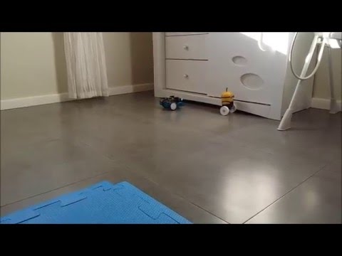 DIY Minion robot and Makeblock mBot playing together