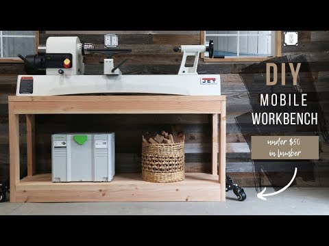 DIY Mobile Workbench | Lathe Stand On Wheels | How To