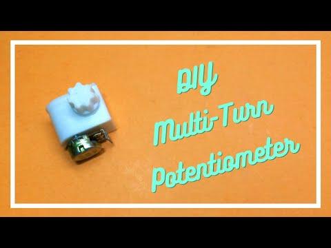 DIY Multi-Turn Potentiometer Using Worm Gear Mechanism