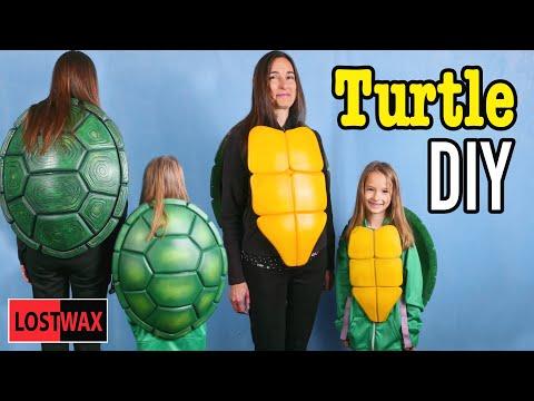 DIY NInja Turtle Shell Part 3- Making the Plastron. TMNT Costume Template.