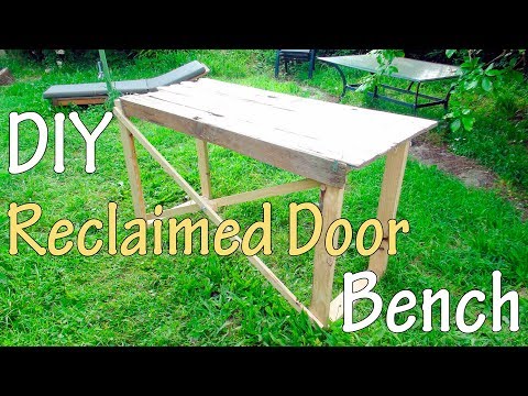 DIY Old Wood Door Table Desk Bench