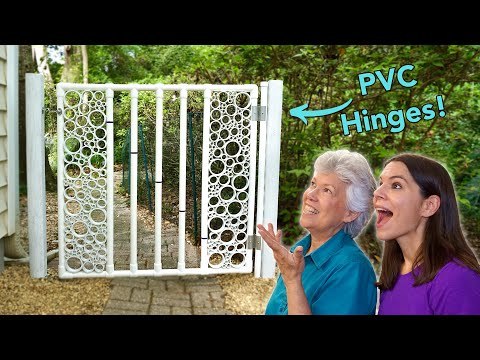 DIY PVC Pipe Gate with Snap-On Hinge