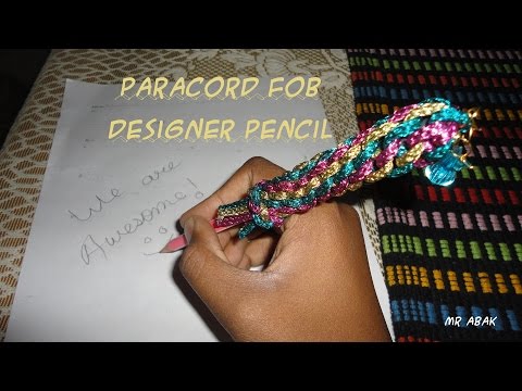 DIY Paracord Fob Designer Pencil Time Lapse