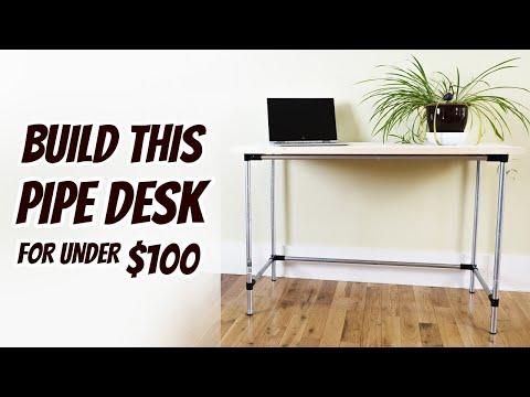 DIY Pipe Desk That ANYONE Can Build | No Power Tools Required | Free Plans