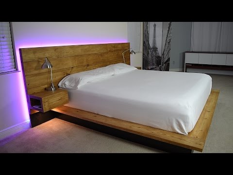 DIY Platform Bed With Floating Night Stands