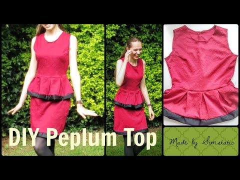 DIY Pleated Peplum Top