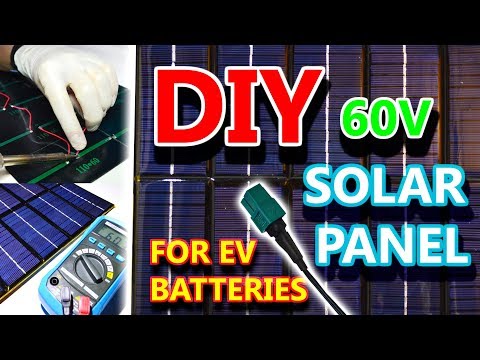 DIY Portable Solar Panel for ebikes and EV batteries (60V 10W)