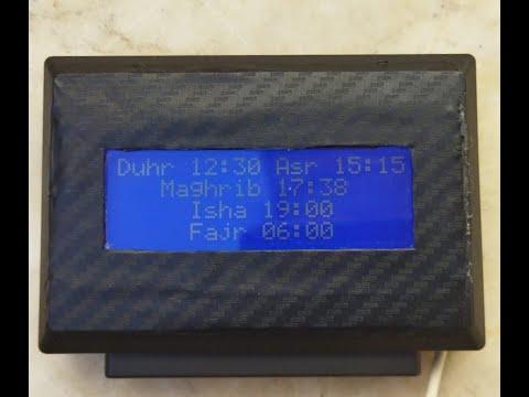 DIY Prayer Times Clock With ESP01 and 20x4 I2c LCD Display