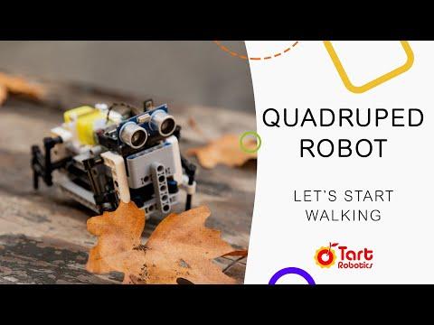 DIY Quadruped Robot with Arduino, 3D Printed, and Lego-compatible Parts