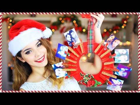 DIY REGALO PARA NAVIDAD F&amp;Aacute;CIL (Corona navide&amp;ntilde;a con fotos)  &amp;hearts; Jimena Aguilar