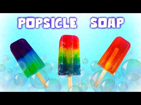 DIY Rainbow Popsicle Soap // How to make unicorn popsicle soap // Easy Handmade Gift Soap DIY