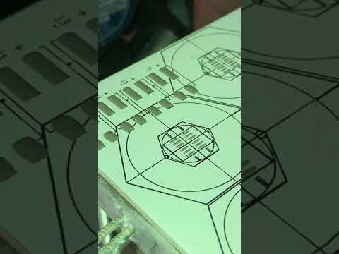 DIY Reflow soldering hotplate at work with a LED PCB