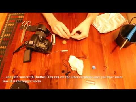 DIY Remote shutter for DSLR cameras with a pair of earphones