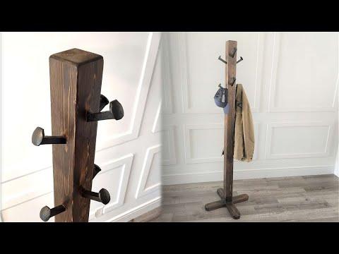 DIY Rustic Coat Rack (Railroad Spikes)