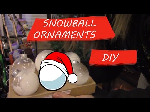 DIY SNOWBALL ORNAMENTS / OMBR&amp;Eacute; SNOWBALLS