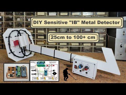 DIY Sensitive Arduino IB METAL DETECTOR (coin from 25cm big object at 100+ cm)