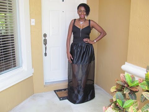 DIY Sheer Paneled Maxi Skirt