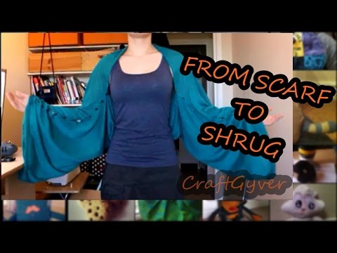 DIY Shrug from a Scarf