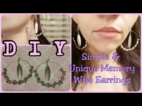 DIY Simple &amp;amp; Unique Memory Wire Earrings