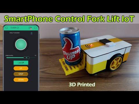 DIY SmartPhone Controlled Fork Lift 3D printed