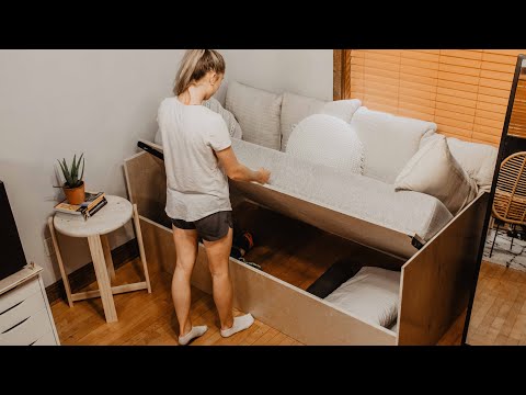 DIY Sofa Bed with Storage!