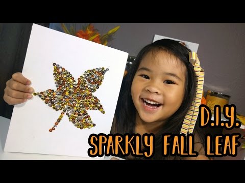 DIY Sparkly Fall Leaf Art | Easy Autumn Kids Crafts