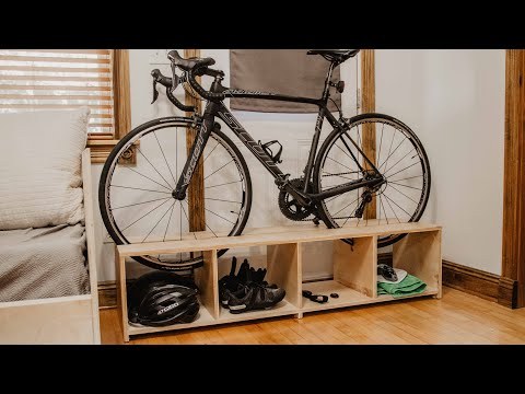 DIY Standing Bike Rack with 1 Sheet of Plywood!