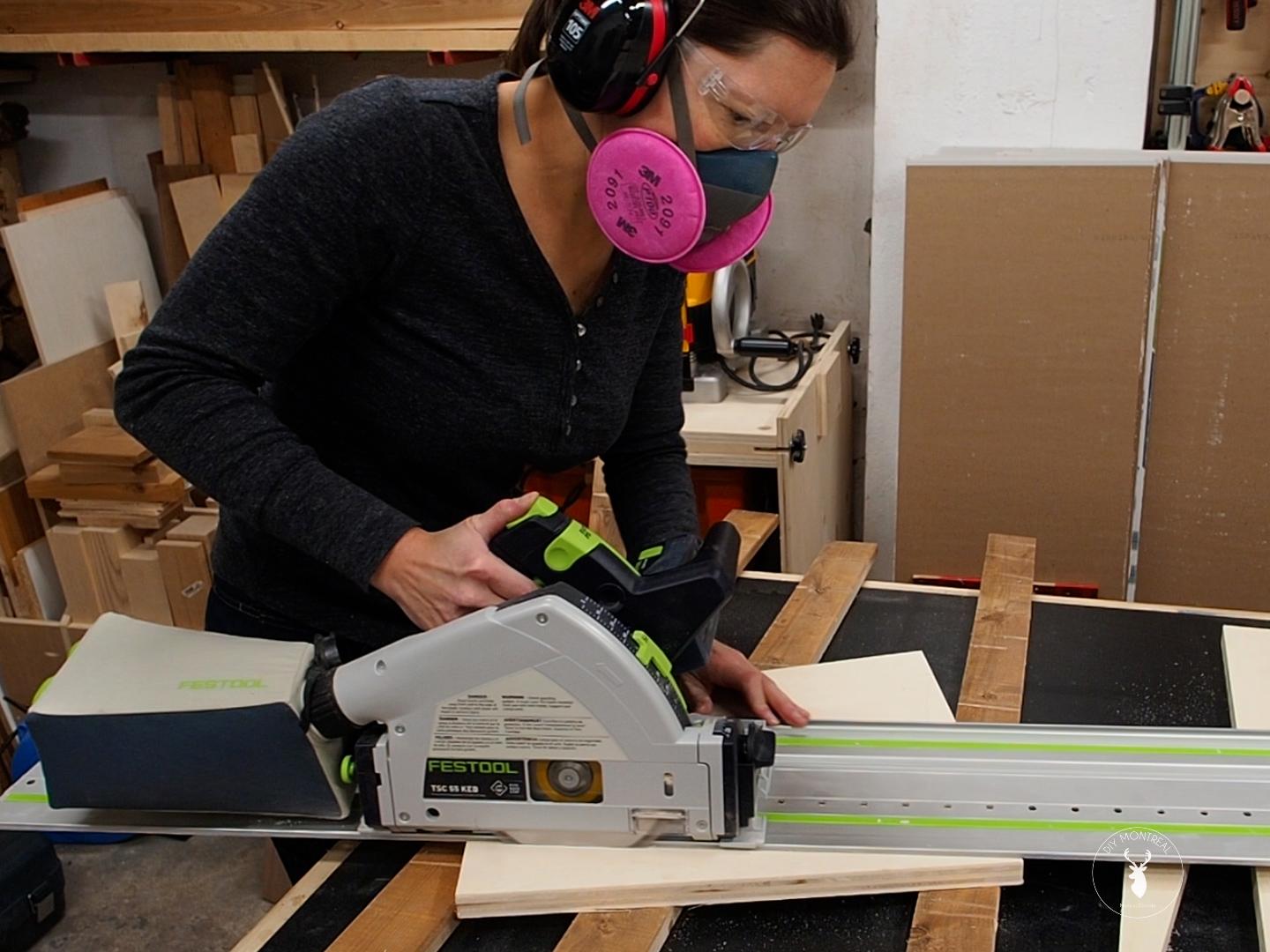 DIY Standing Desk Converter - cutting trapezoid with track saw.jpg