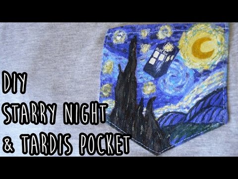 DIY Starry Night &amp;amp; TARDIS Pocket Shirt | LDP