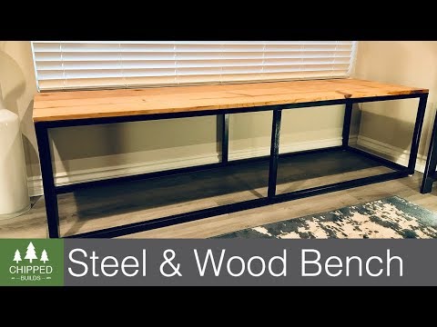 DIY Steel &amp;amp; Wood Bench || How To