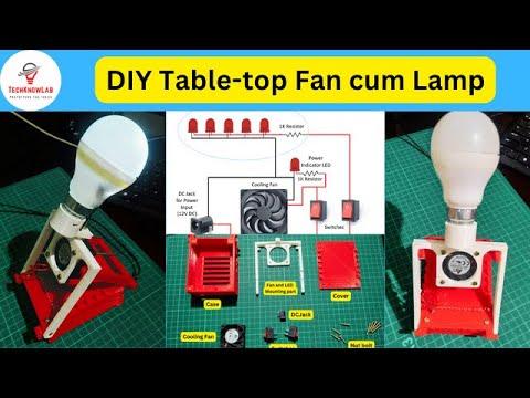 DIY Table Top Fan Lamp: Stay Cool and Illuminate Your Space!