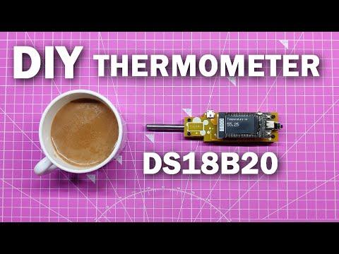 DIY Thermometer with DS18B20 and TTGO T-DISPLAY Board